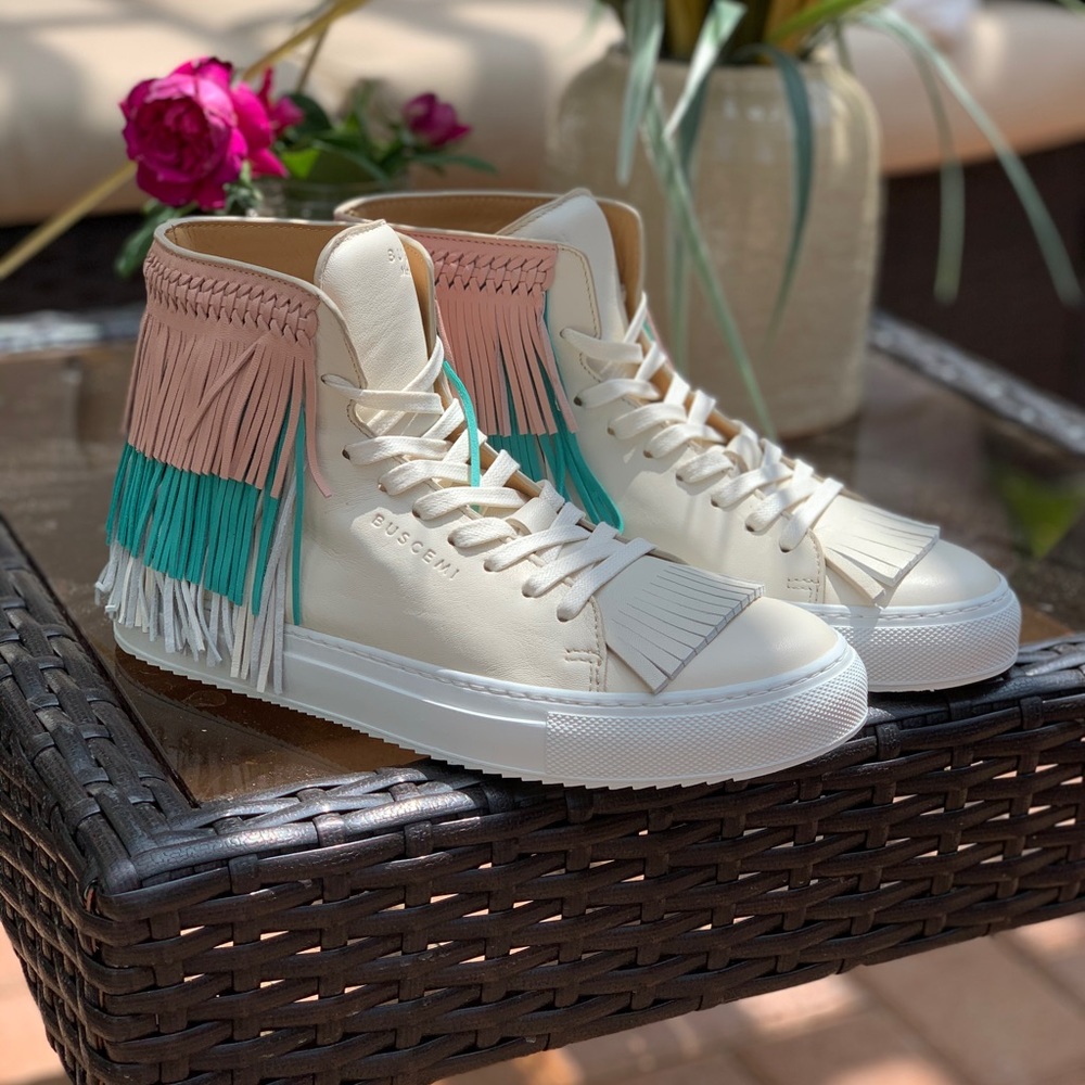 Buscemi leather fringe sneaker